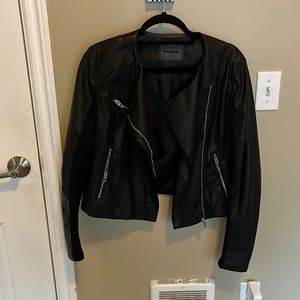 Black leather jacket